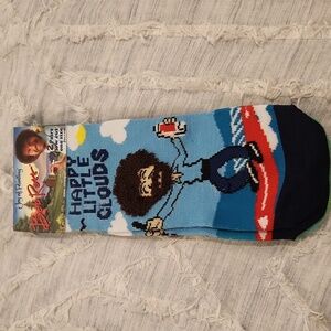 The joy of painting unisex Bob Ross 2 pack low cut socks, new with tags!